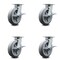 Service Caster 8 Inch Kingpinless Thermoplastic Rubber Wheel Swivel Caster Set with Brakes SCC SCC-KP30S820-TPRRF-SLB-4 - alternate 4